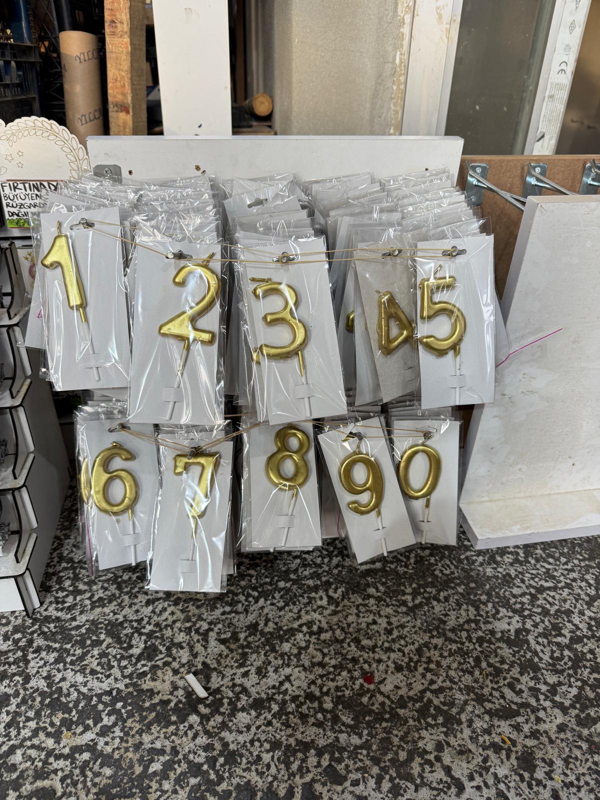 200’lü Standlı Gold Serisi Rakam Mum Seti – "Kutlamaların En Lüks ve Çok Satan Modeli