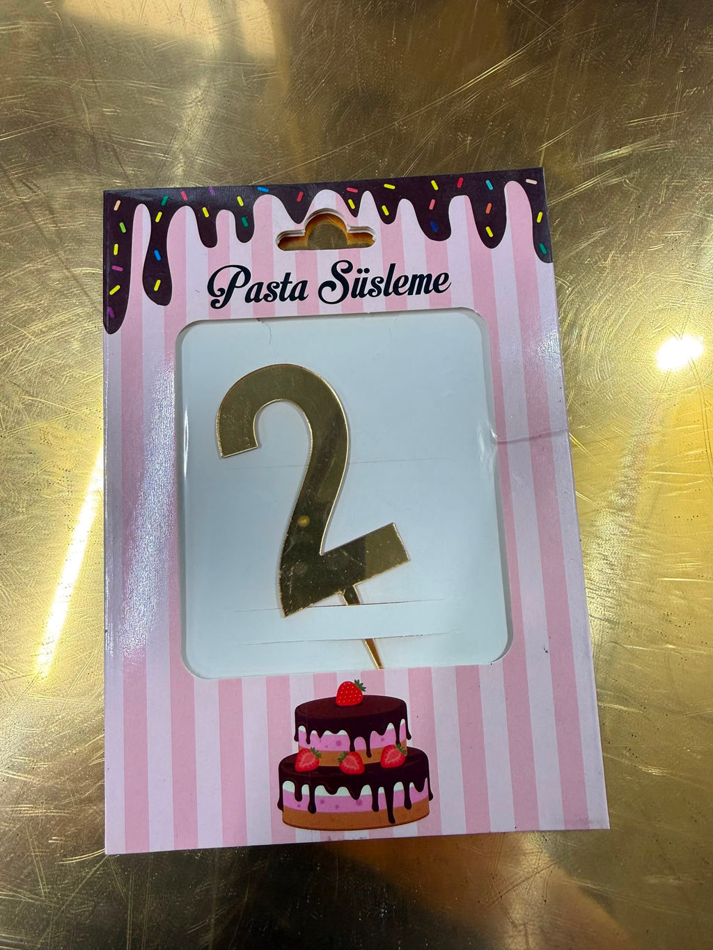 20'li Pleksi "2" Rakamı Pasta Üstü Süs (Cake Topper) - Toptan Fiyat Avantajı