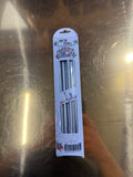 10'lu Paket - 7'li Metalik İnce Uzun Pasta Mumu (Gümüş / Silver) - Toptan Fiyat Avantajı