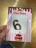20'li Pleksi "6" Rakamı Pasta Üstü Süs (Cake Topper) - Toptan Fiyat Avantajı