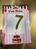 20'li Pleksi "7" Rakamı Pasta Üstü Süs (Cake Topper) - Toptan Fiyat Avantajı