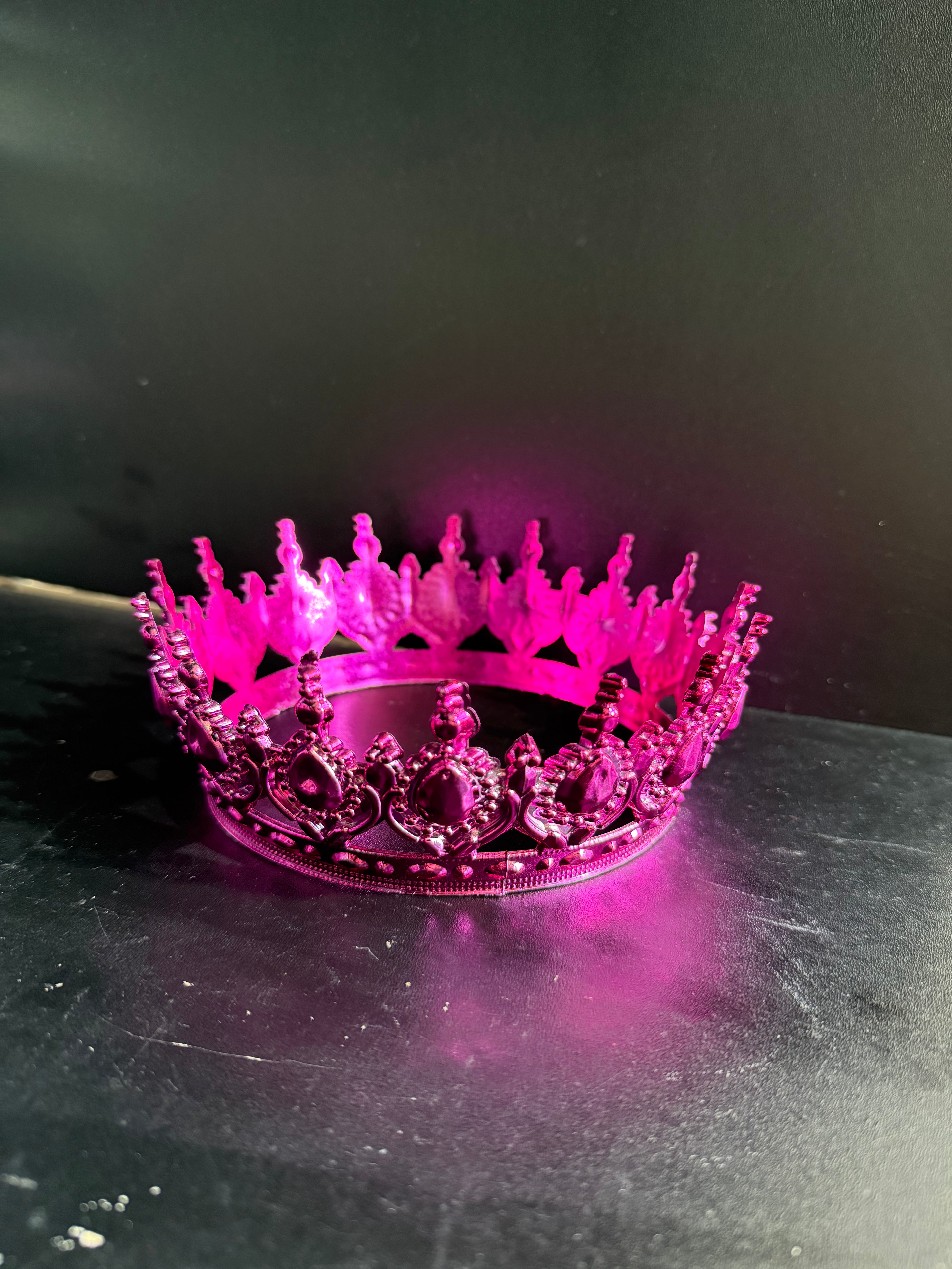 5'li Metalik Fuşya Pembe Parti Tacı - Toptan Fiyat Avantajı