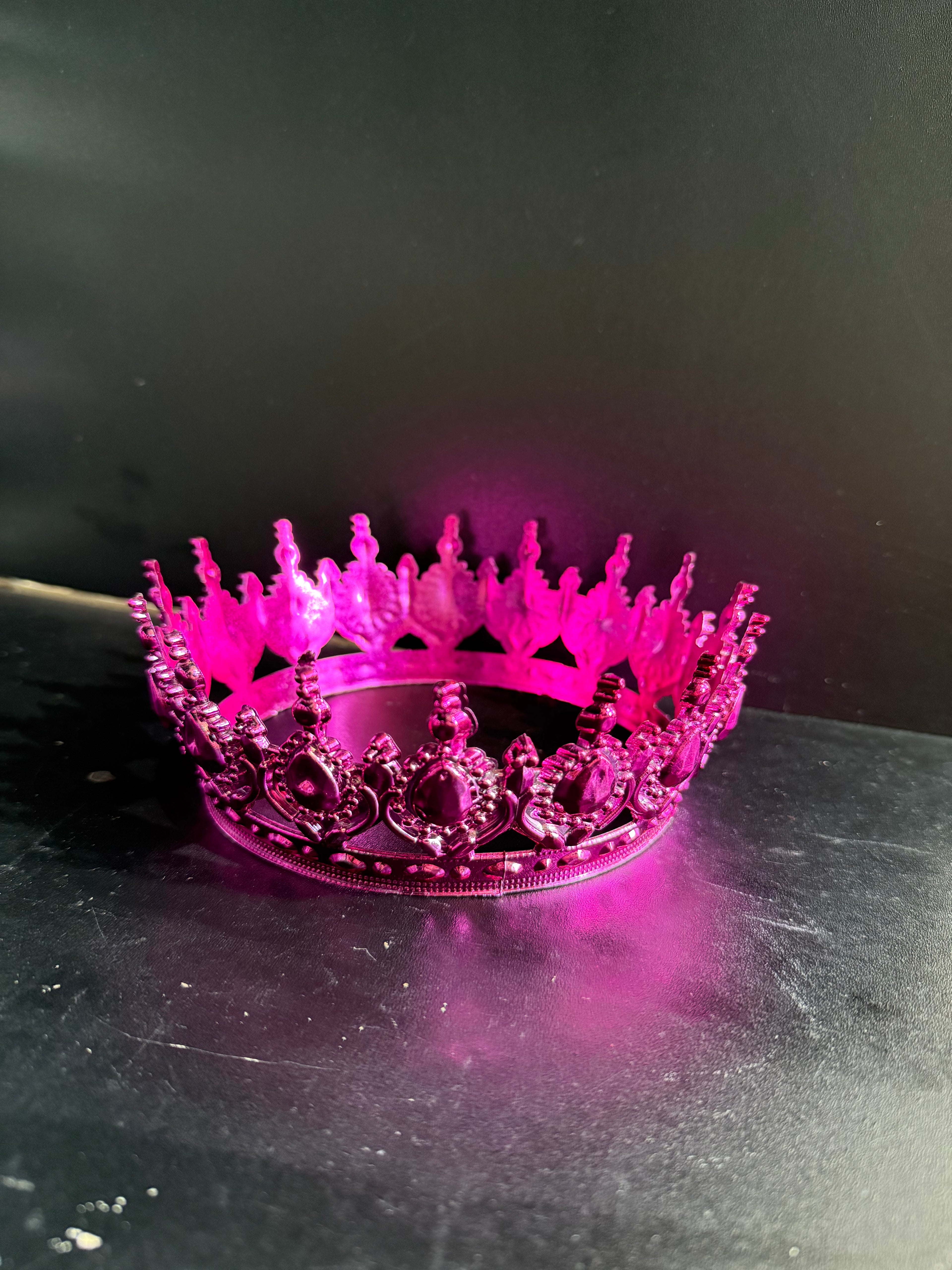 5'li Metalik Fuşya Pembe Parti Tacı - Toptan Fiyat Avantajı