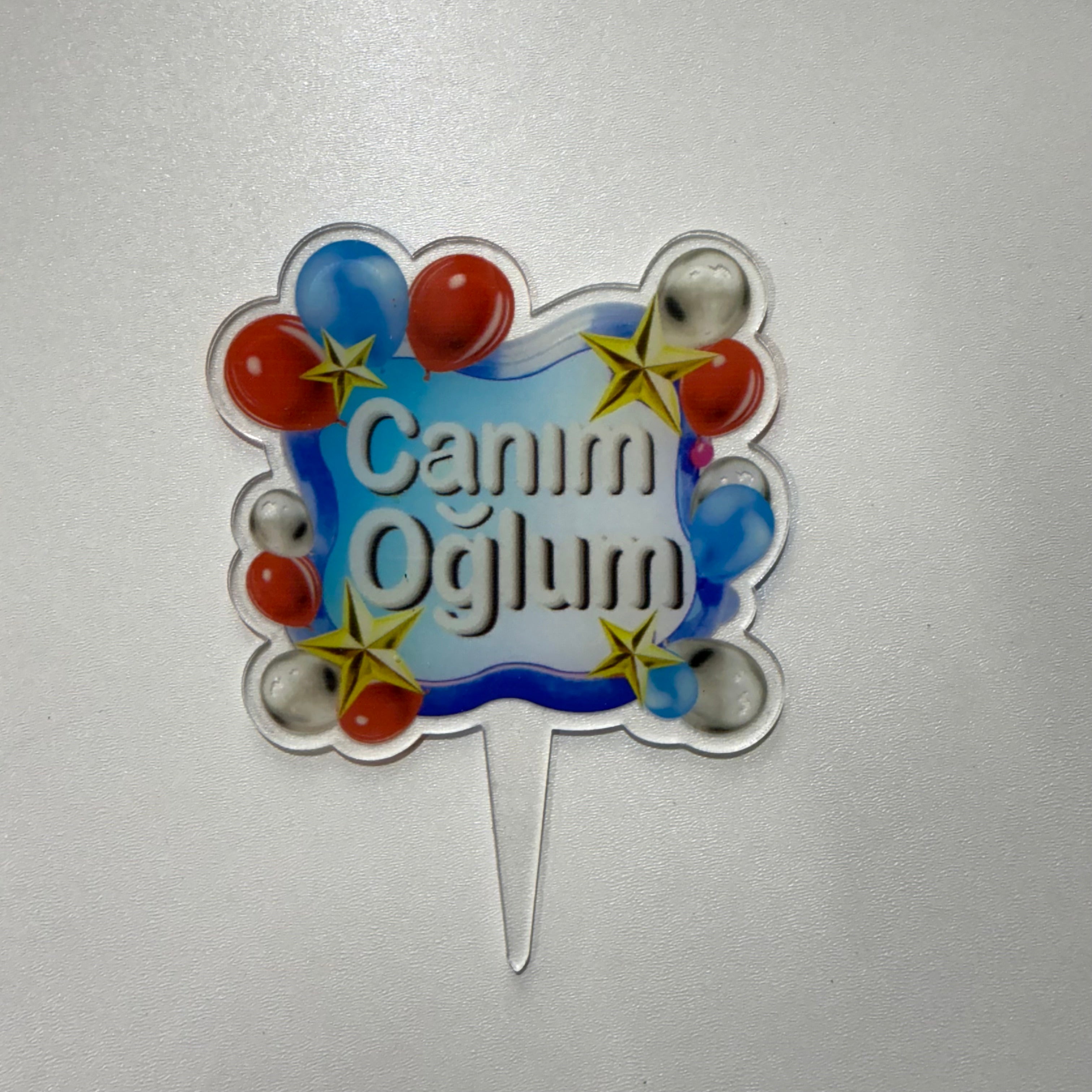 20’li Paket Aynalı Pleksi Yazılı Pasta Süsü – Gold & Silver Koleksiyonu (Adet 10 TL)