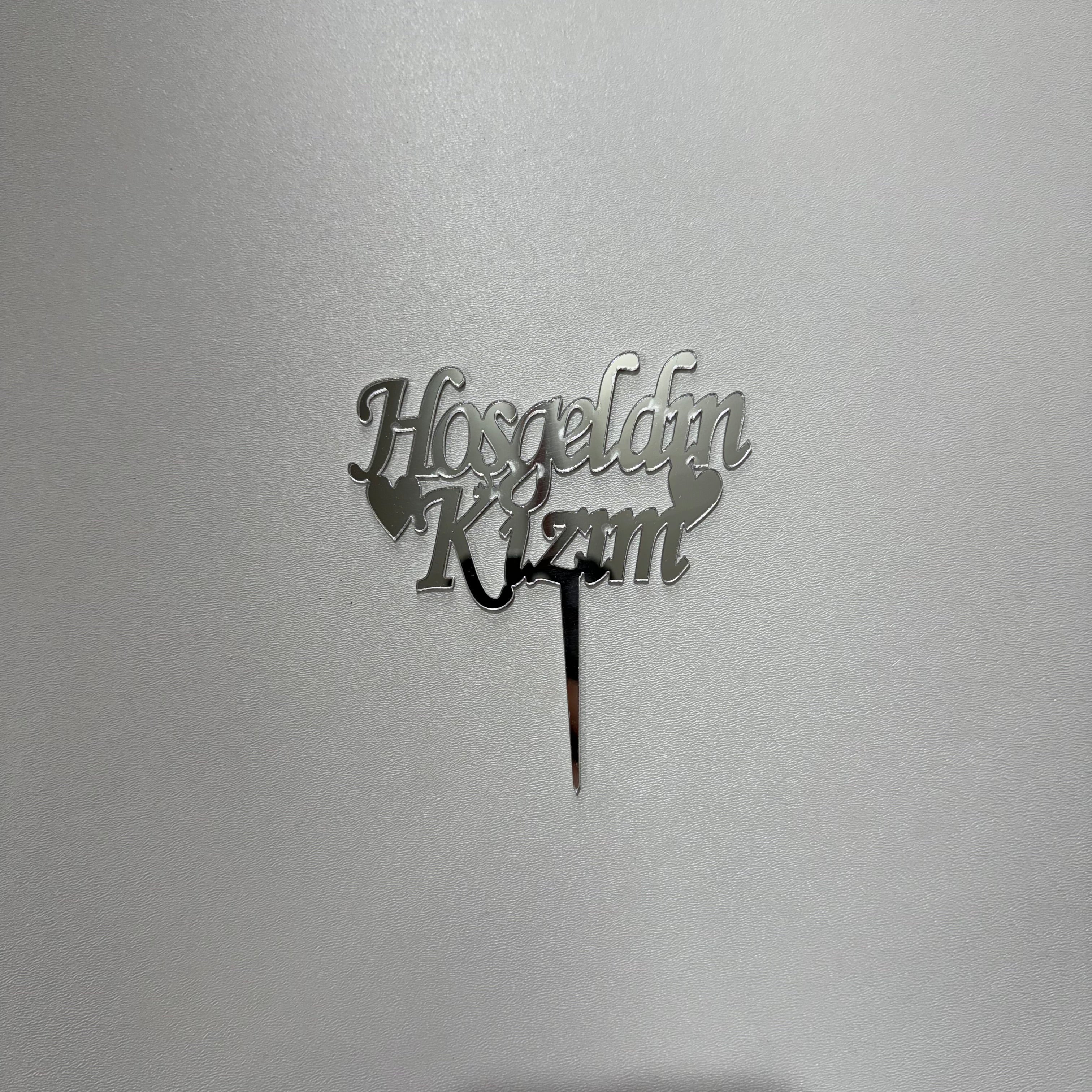 20’li Paket Aynalı Gümüş (Silver) Pleksi Pasta Süsü Seti – Tanesi 10 TL