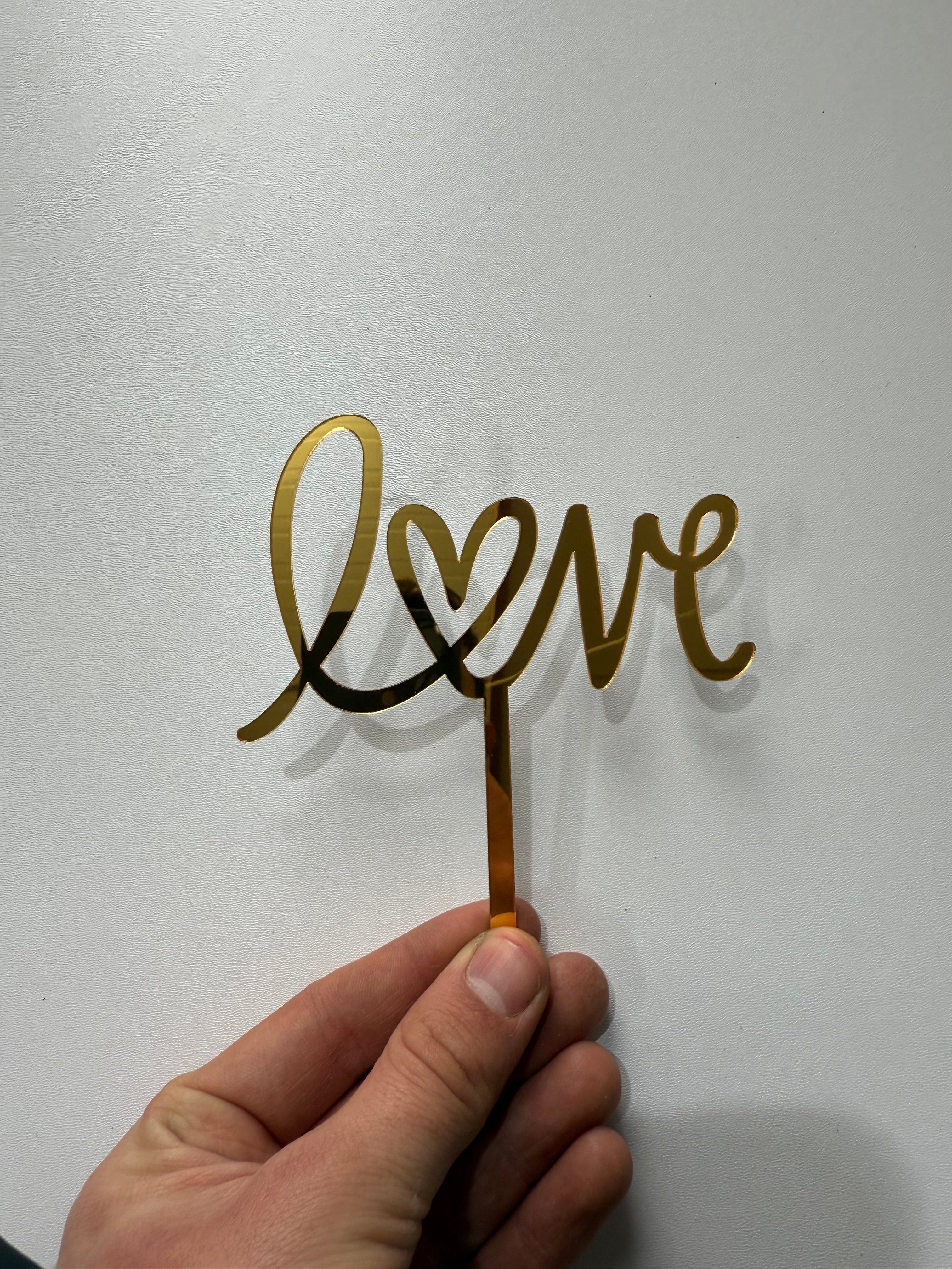 20-Pack Clear Plexiglass Cake Topper Set – 10 TL per piece