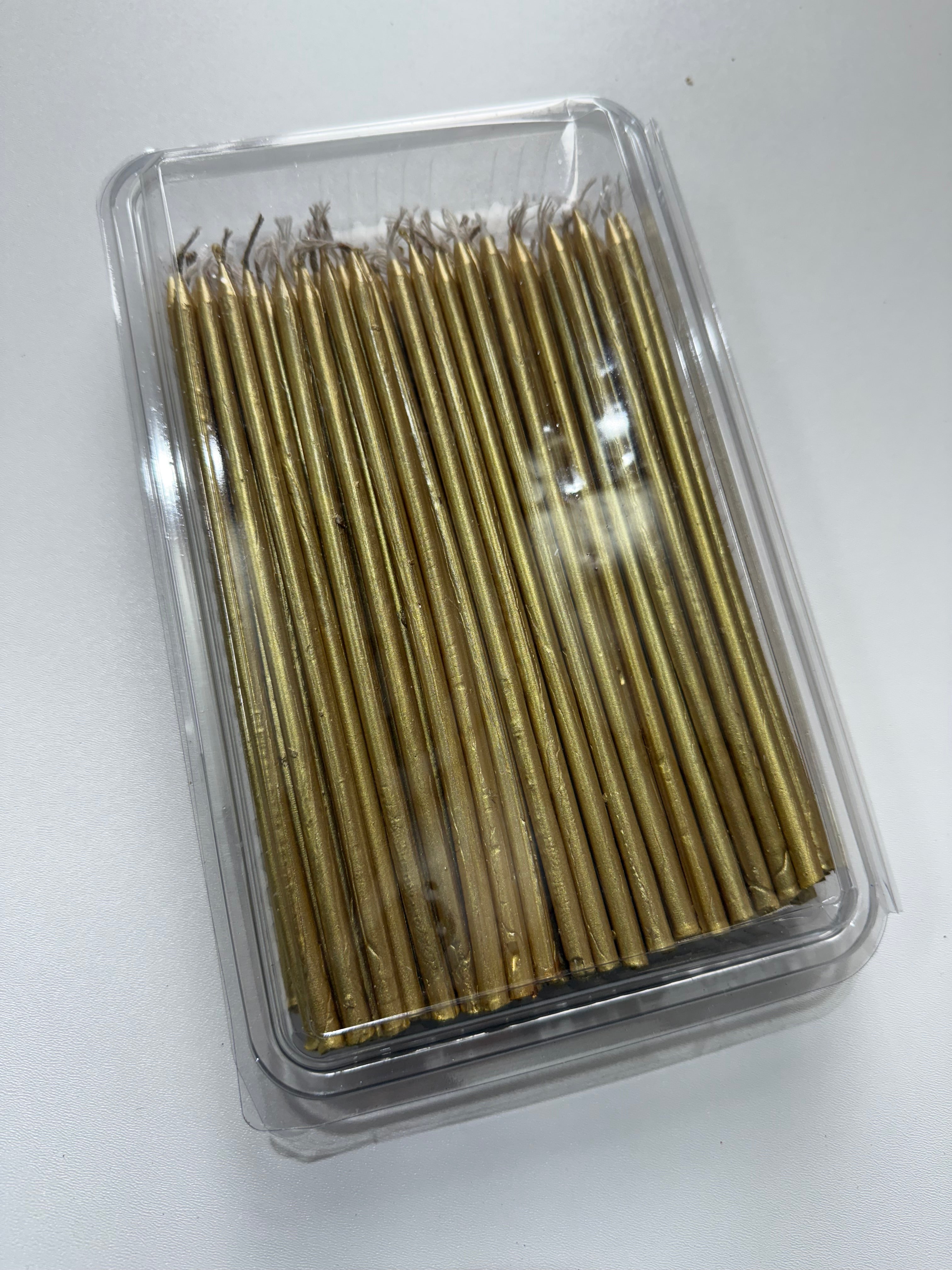 100’lü Paket Altın (Gold) Sosyete Mumu – "Lüks Sunumların Işıltılı İmzası"