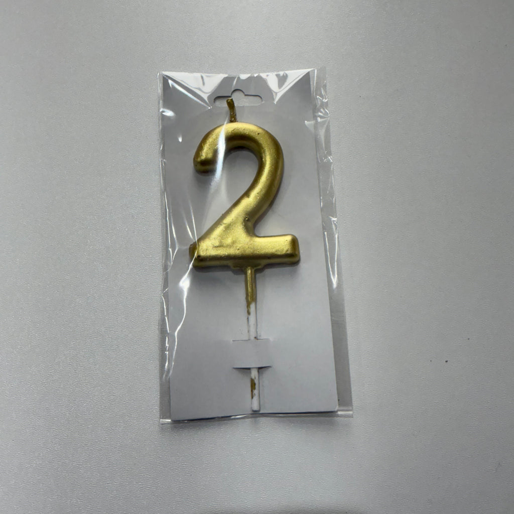 20’li (2) Rakamı Gold (Altın) Mum Serisi – "İkinci Yaşın Işıltısına Lüks Bir İmza