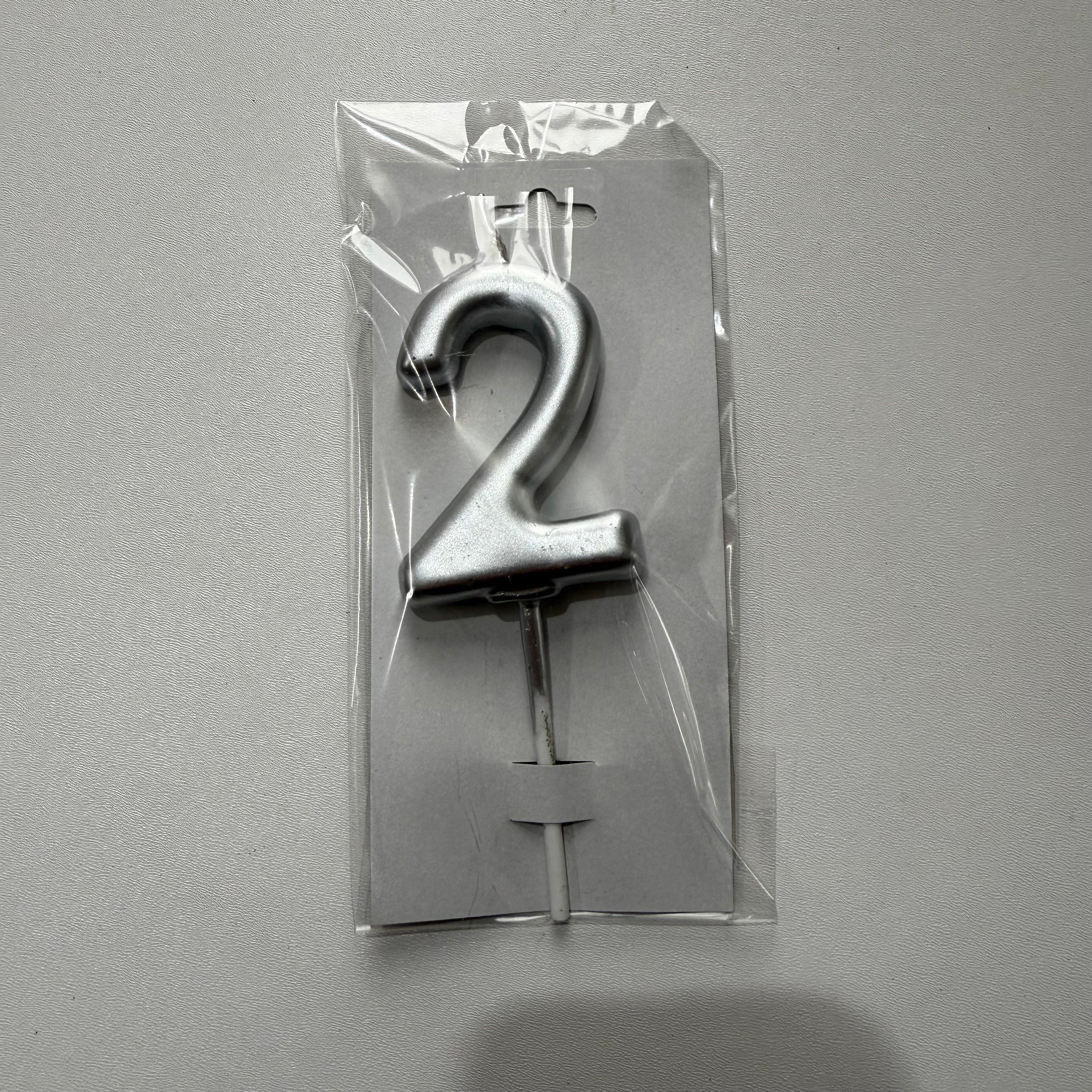 20’li (2) Rakamı Gümüş (Silver) Mum Serisi – "İkinci Yaşın Heyecanına Parlak Bir İmza