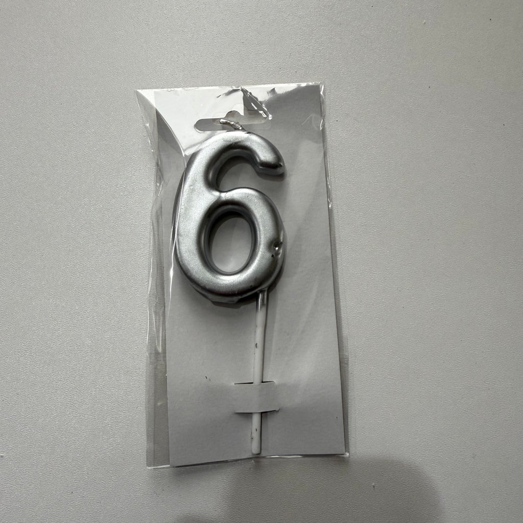 20’li (6) Rakamı Gümüş (Silver) Mum Serisi – "Kutlamaların En Şık Dönüşüne Parlak Bir İmza