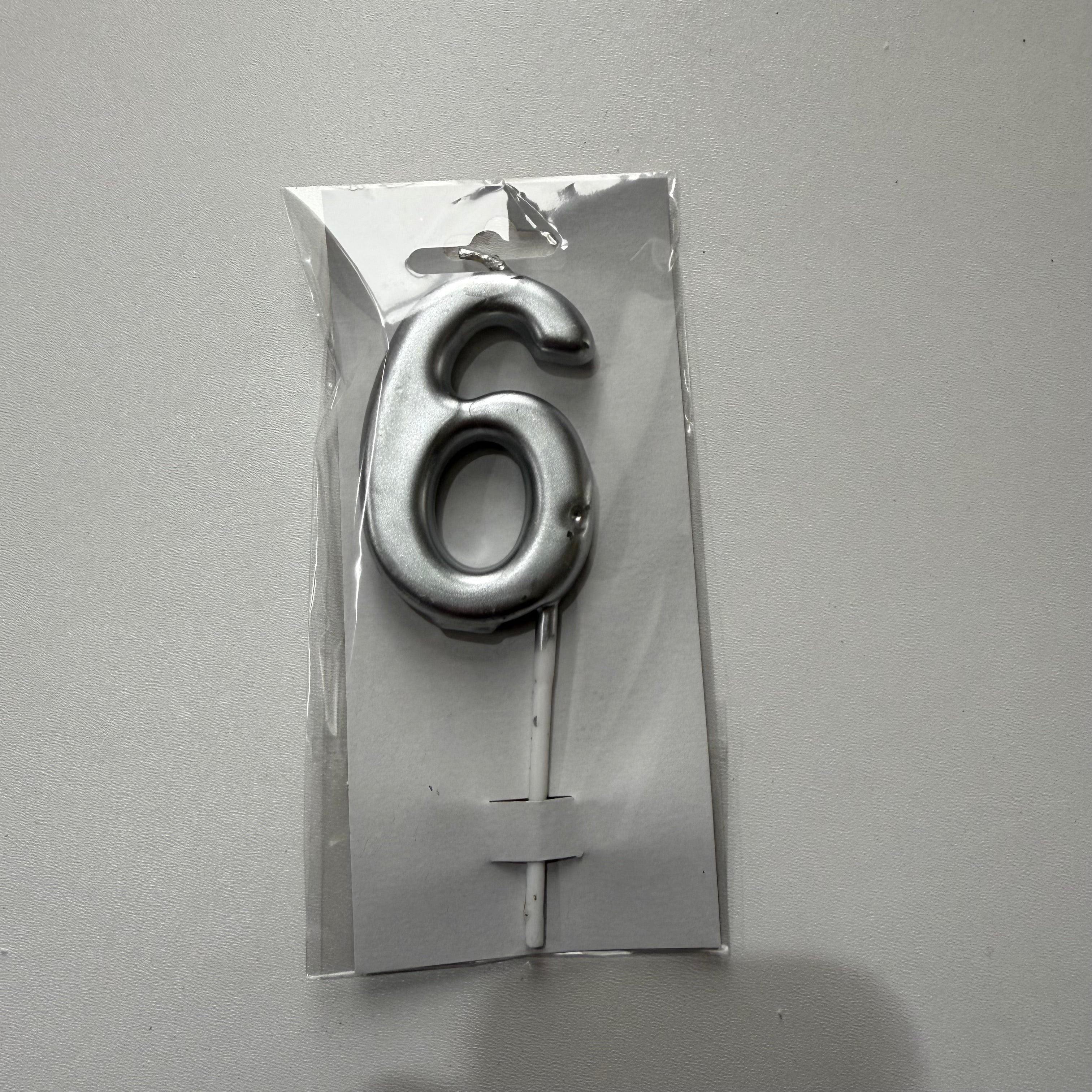 20’li (6) Rakamı Gümüş (Silver) Mum Serisi – "Kutlamaların En Şık Dönüşüne Parlak Bir İmza