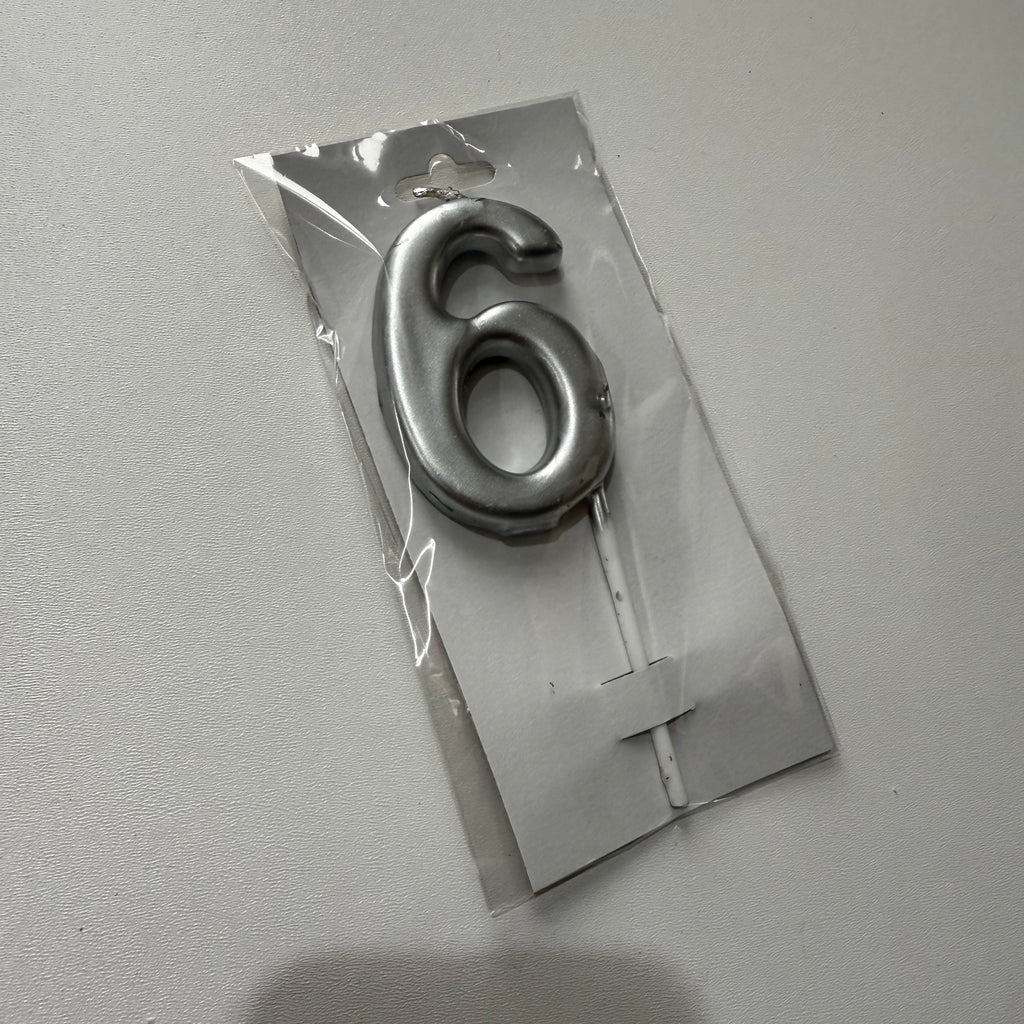 20’li (6) Rakamı Gümüş (Silver) Mum Serisi – "Kutlamaların En Şık Dönüşüne Parlak Bir İmza