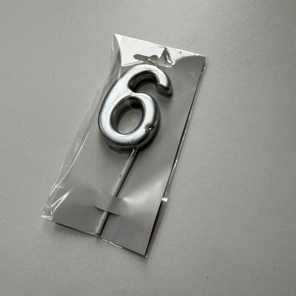 20’li (6) Rakamı Gümüş (Silver) Mum Serisi – "Kutlamaların En Şık Dönüşüne Parlak Bir İmza
