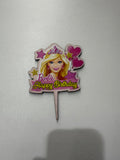 20’li Paket MDF Baskılı Barbie Pasta Süsü Seti – Tanesi 10 TL