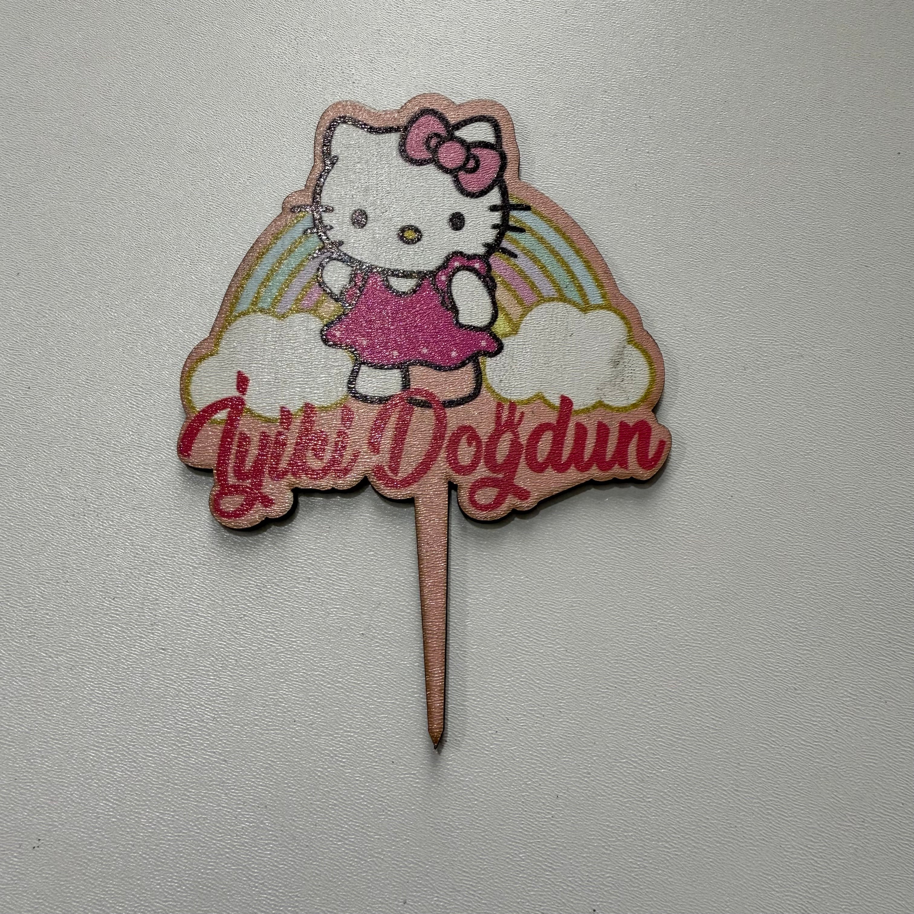 20’li Paket MDF Baskılı Hello Kitty Pasta Süsü Seti – Tanesi 10 TL