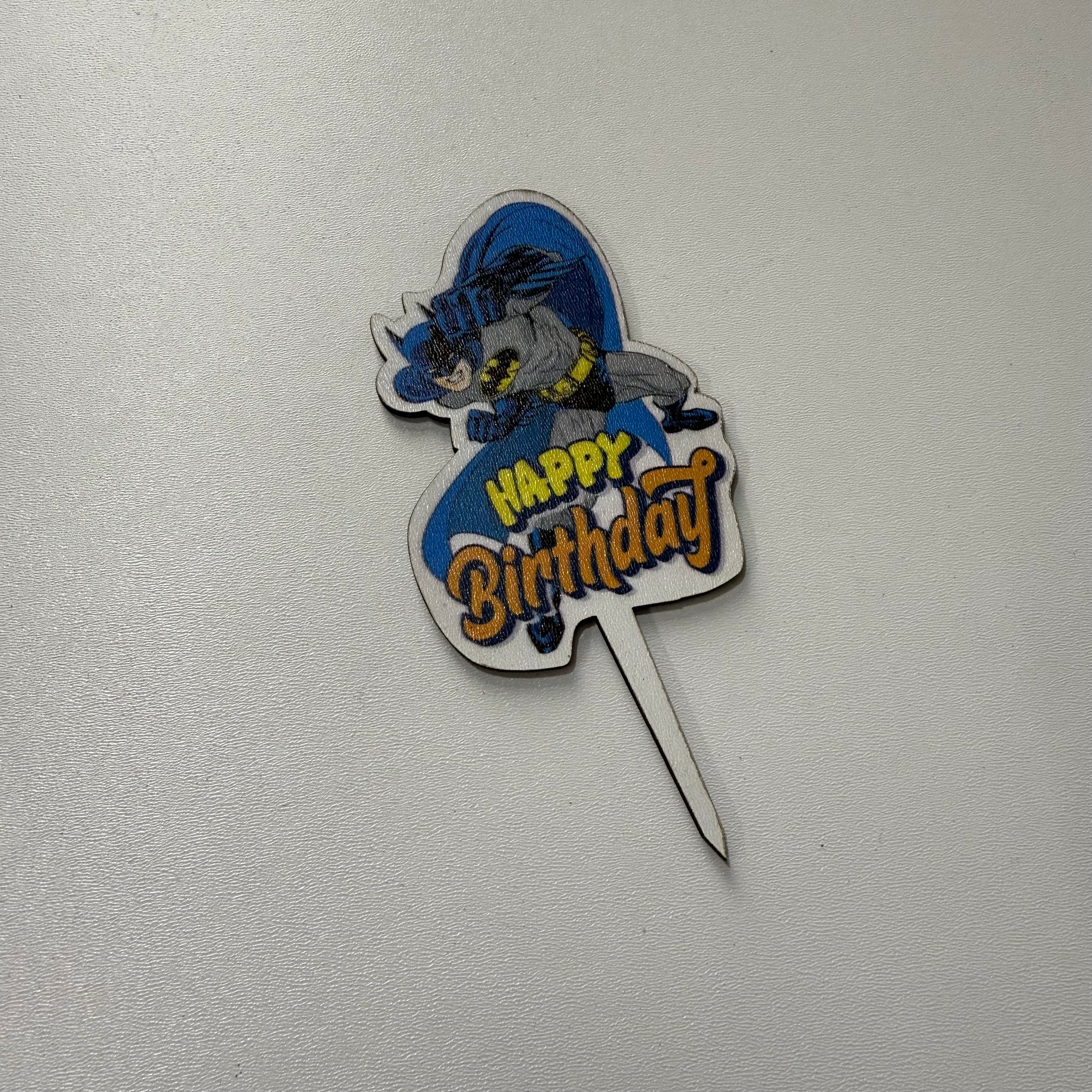 20’li Paket MDF Baskılı Batman Pasta Süsü Seti – Tanesi 10 TL