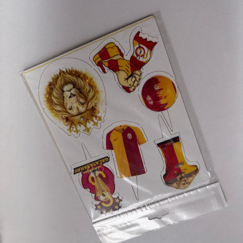 Set of 10 A4 MDF Printed Galatasaray Cake Toppers