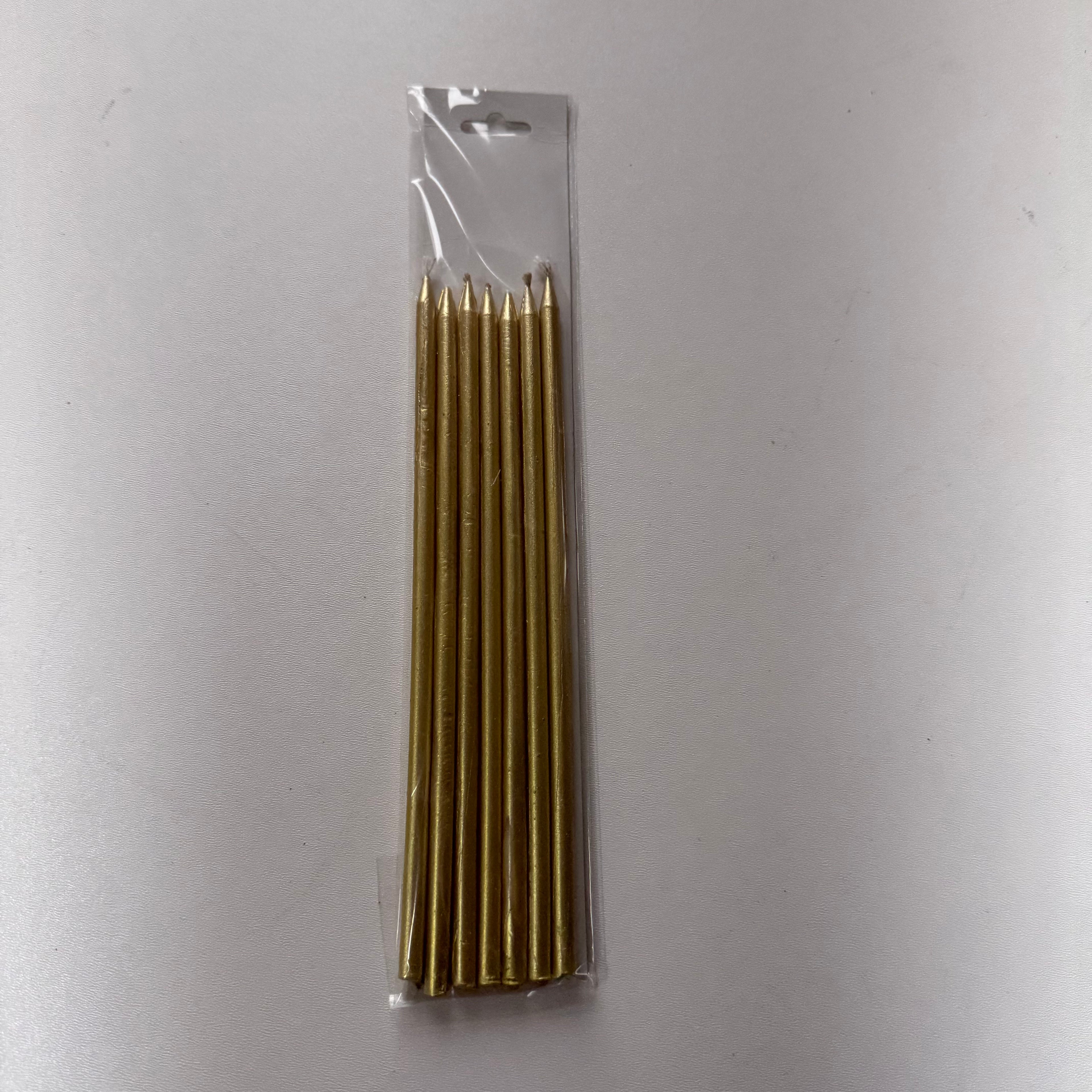 10-Piece Set: 7 Gold Stick Candles – "Premium Elegance with Wholesale Advantage"