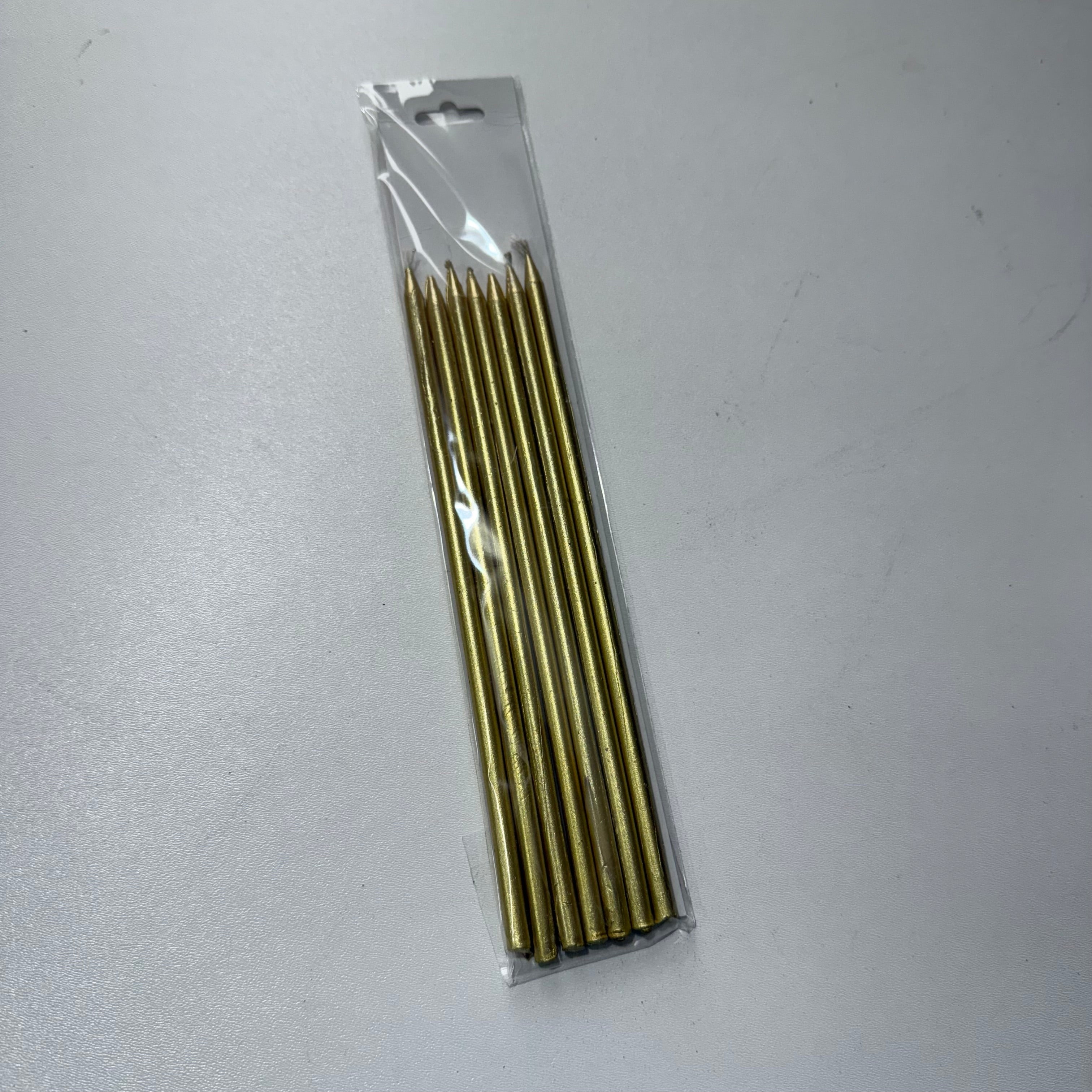 10-Piece Set: 7 Gold Stick Candles – "Premium Elegance with Wholesale Advantage"