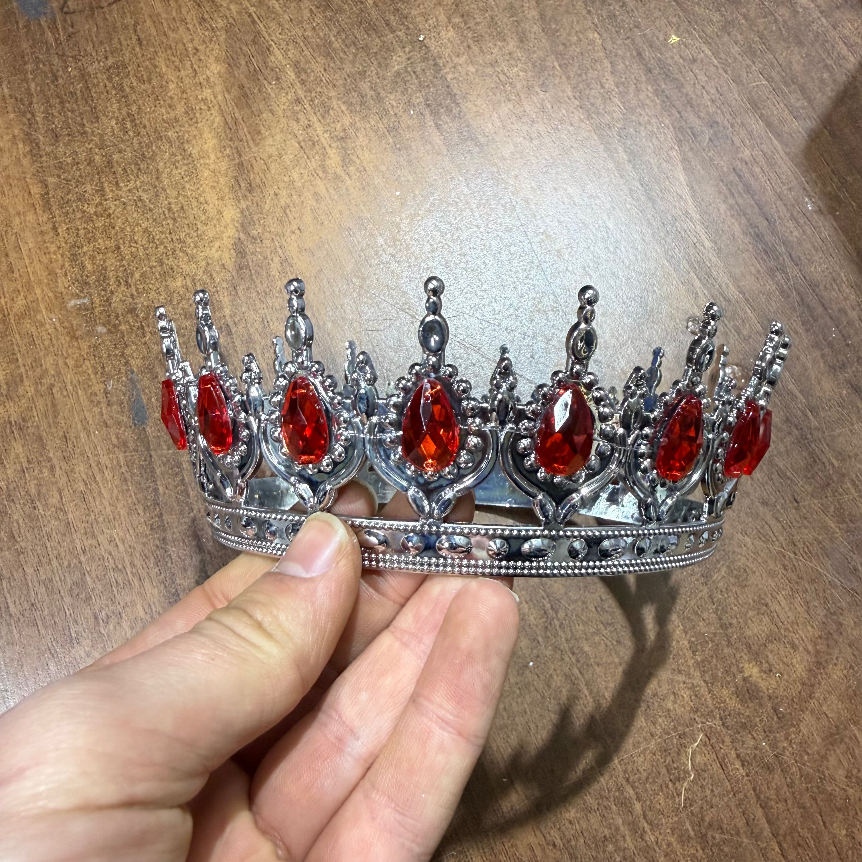 (5 Adet) Prenses Temalı Gümüş Parti Tacı – Işıltılı Kristal Detaylı Kostüm Aksesuarı