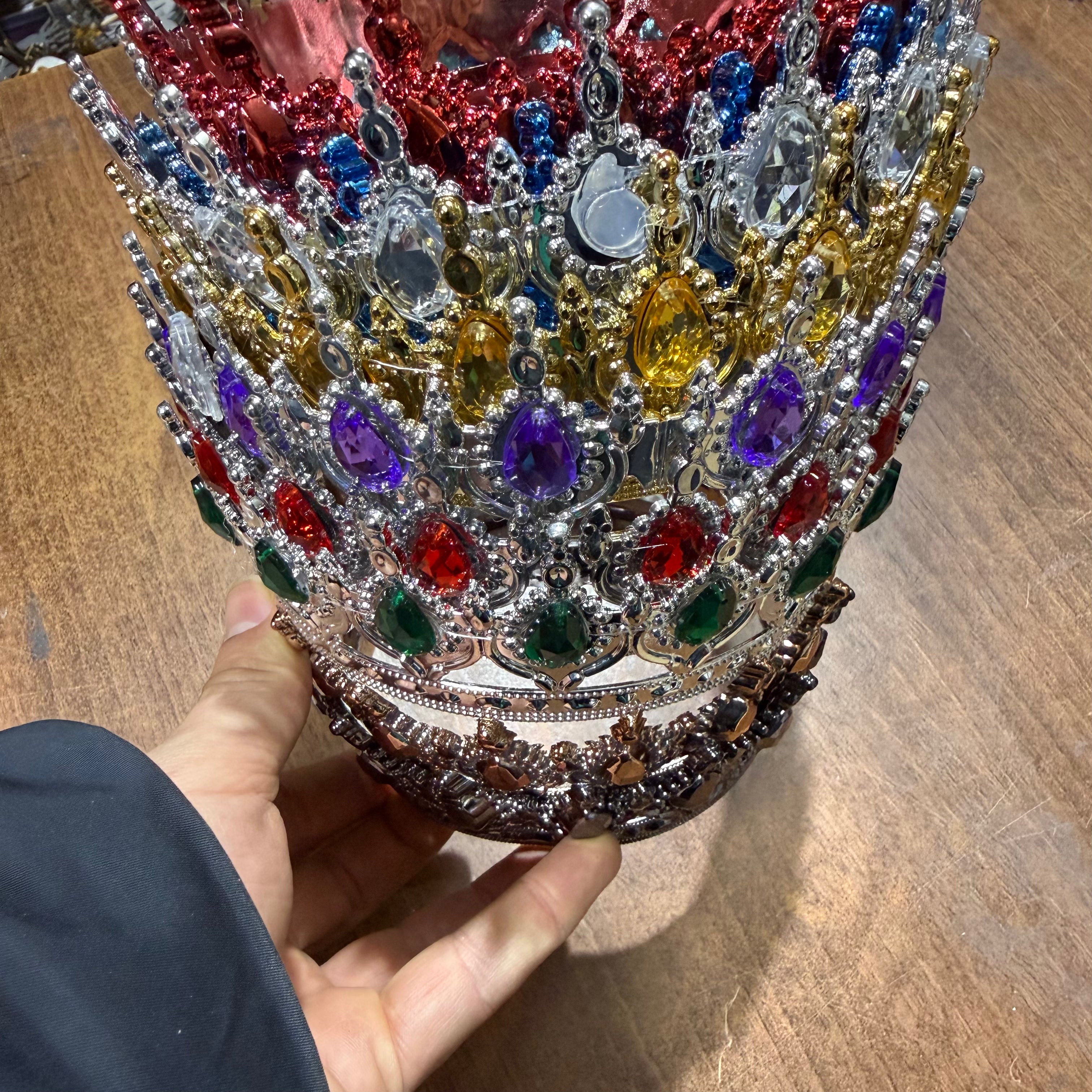 (5 Adet) Işıltılı Prenses Tacı – Taşlı ve Metal Görünümlü Parti Aksesuarı