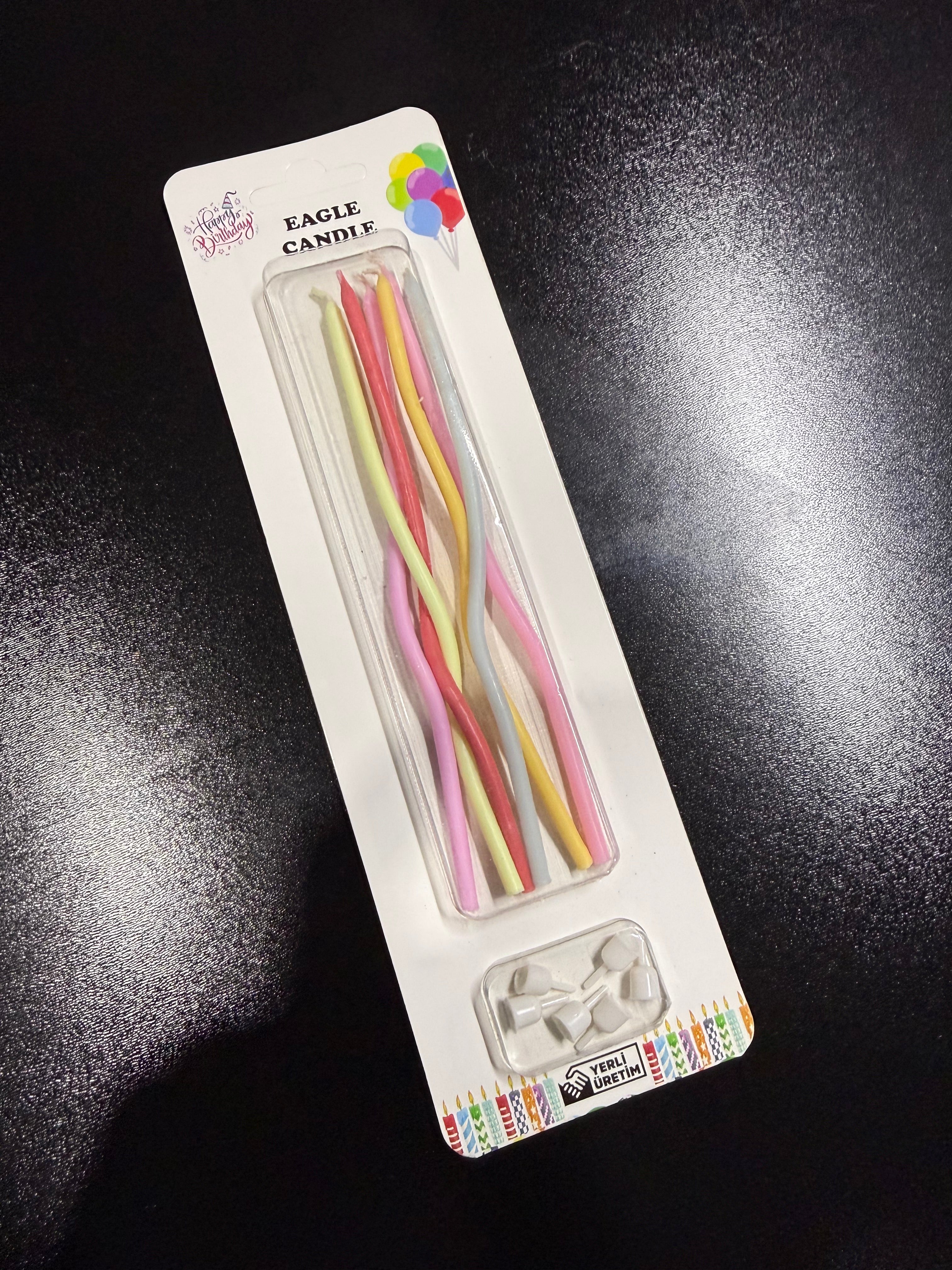 Product Title: 10-Pack Modern Twisted Candles - Assorted Pastel Colored Cake Candle Set