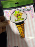 (1 piece) Ice Cream Themed 'Pistachio' Customizable Acrylic Name Tag