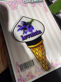 (1 pc) Ice Cream Themed 'Levanta' Customizable Plexi Name Plate & Cake Topper