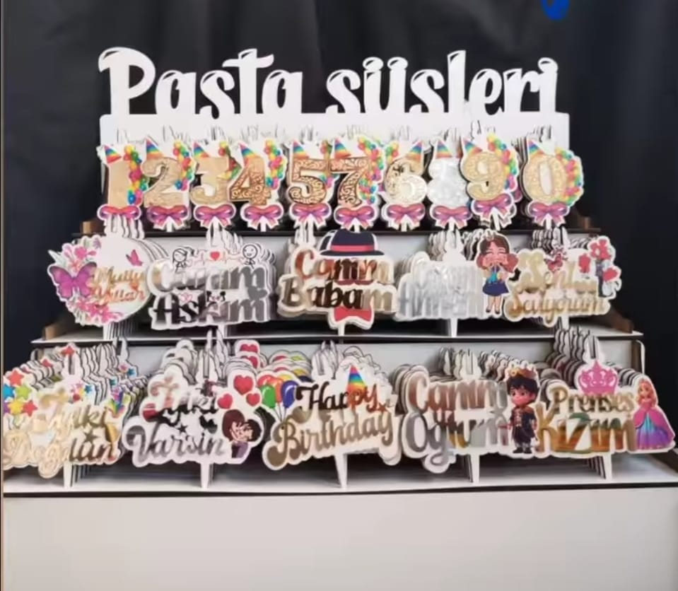 200 Adet Pasta Süsü ve Rakam Seti – Toptan Satış