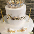 20s Birthday Cake Topper - Princess Crown (Gold / Silver Options)