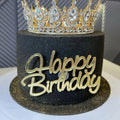 20s Cake Topper Acrylic Text – Happy Birthday (Gold / Silver)