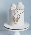 20s Cake Topper Acrylic Decoration – Hands Holding (Gold)