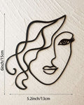 20th Birthday Cake Topper Plexiglass Decor – Woman Face Silhouette (Black)