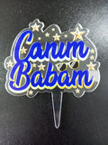 Transparent Plexiglass Cake Topper – “My Dearest Father”