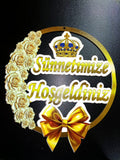 Welcome to Our Circumcision Ceremony Plexi Ornament – Gold Colored Decorative Sign - 002