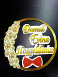 Welcome to the Groom's House Plexi Ornament – Gold-Colored Decorative Sign - 002