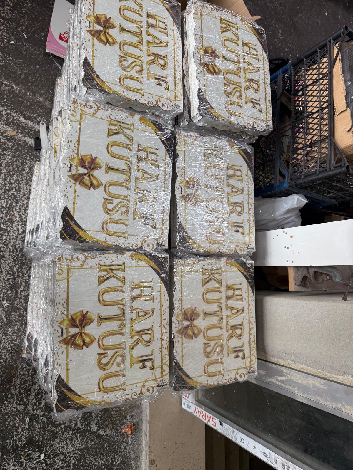 600 Adet Lüks Harf Kutusu – Hazır Stok Toptan Satış