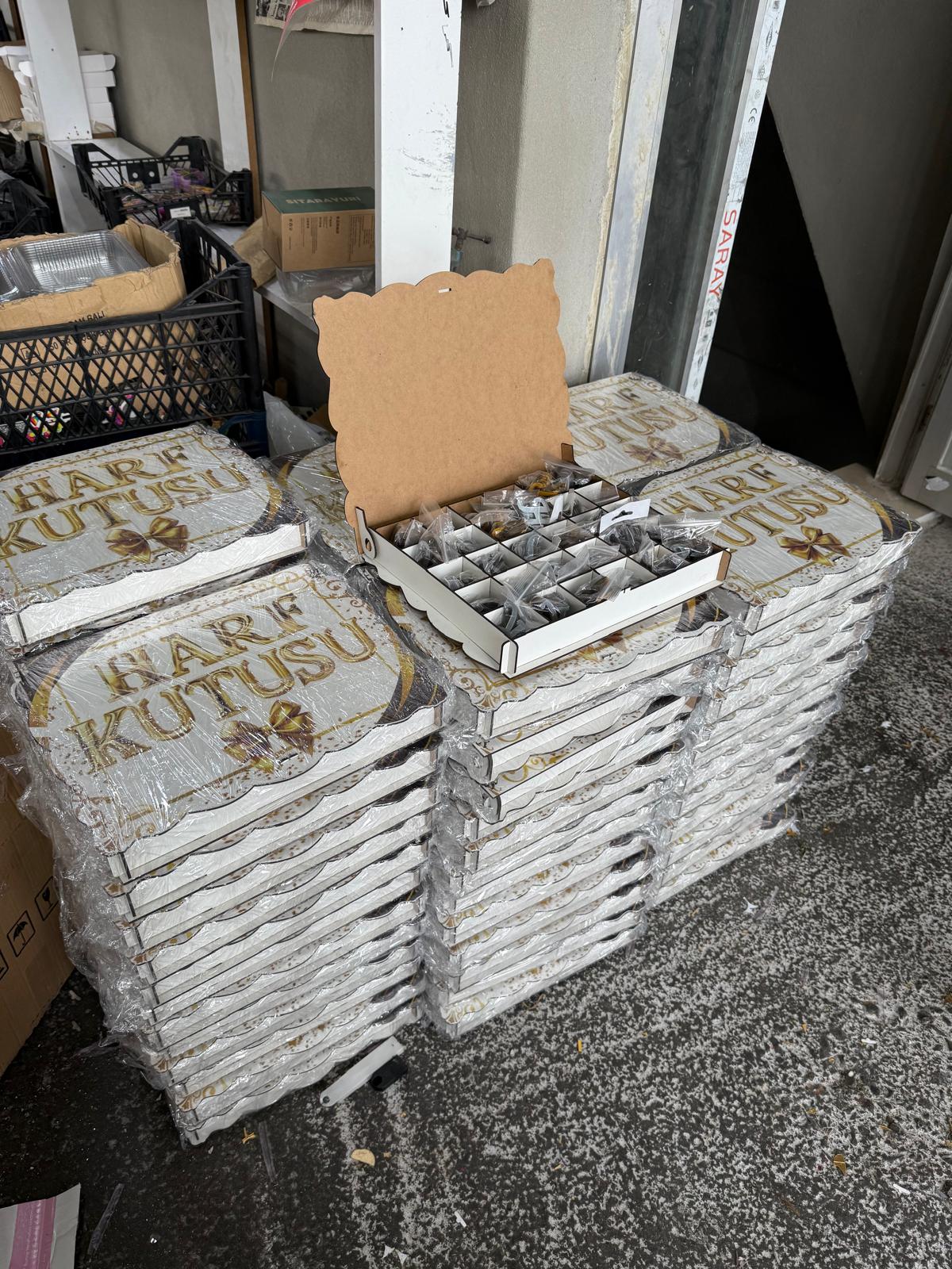 600 Adet Lüks Harf Kutusu – Hazır Stok Toptan Satış
