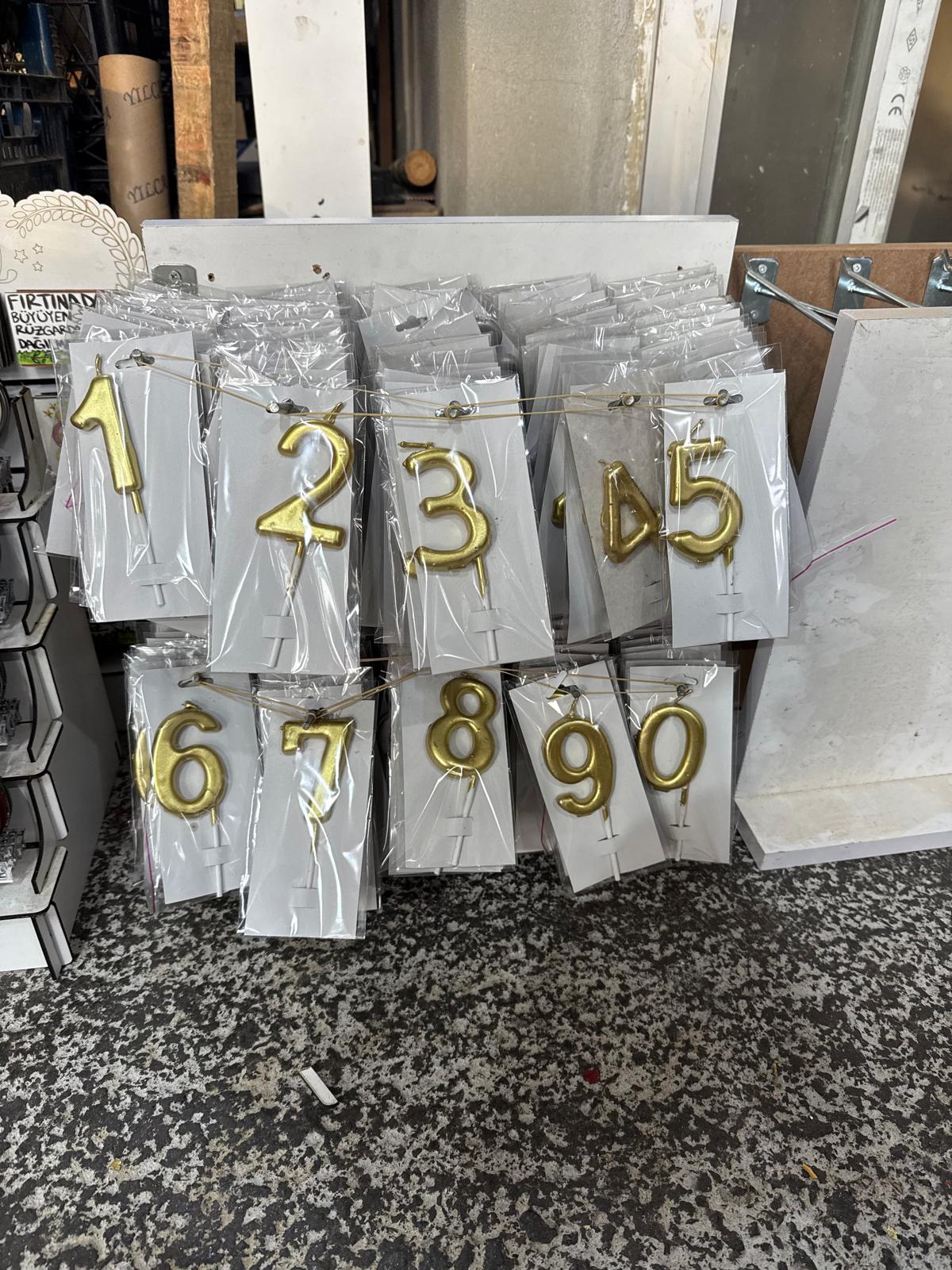 200’lü Standlı Gold Serisi Rakam Mum Seti – "Kutlamaların En Lüks ve Çok Satan Modeli